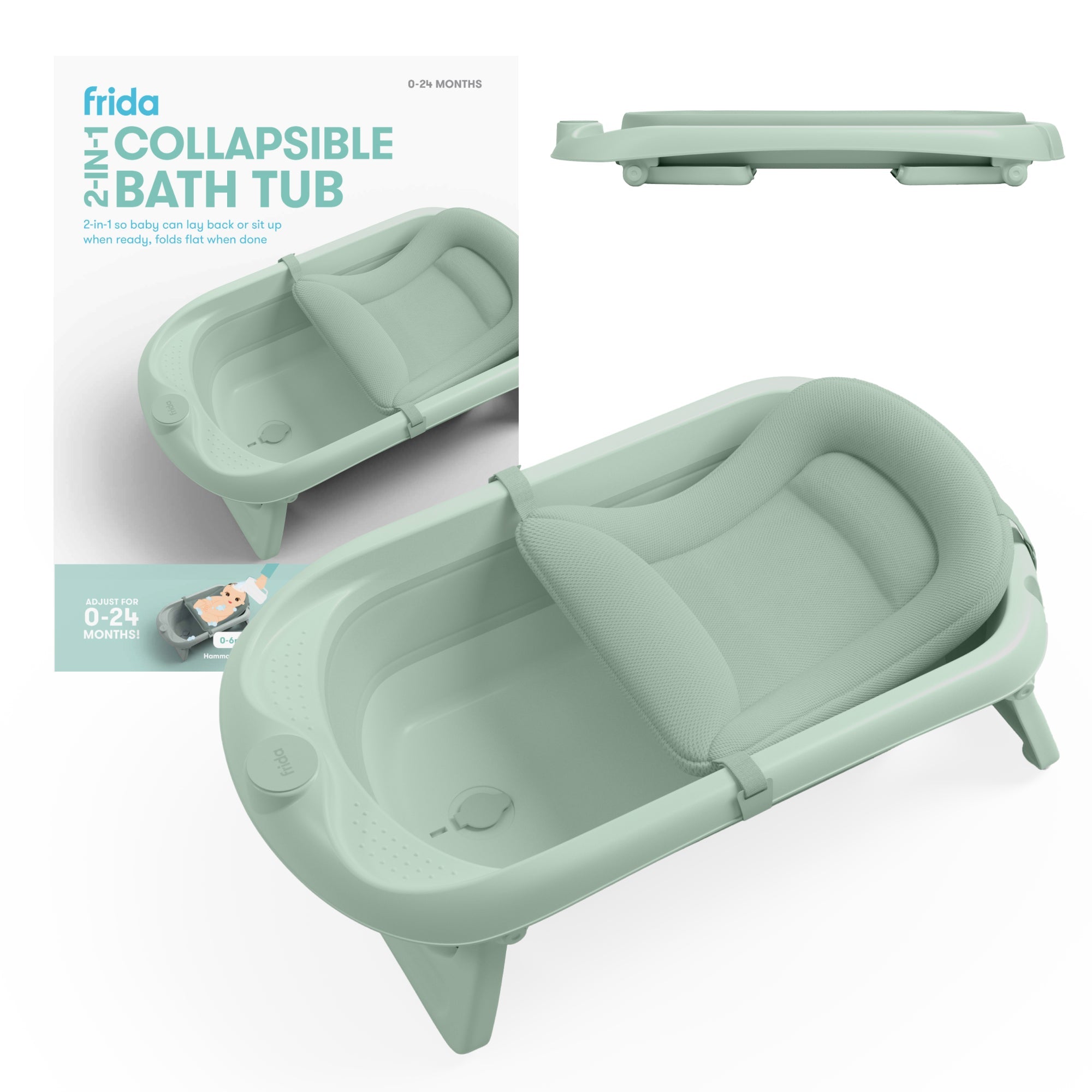 2-in-1 Collapsible Baby Bath Tub